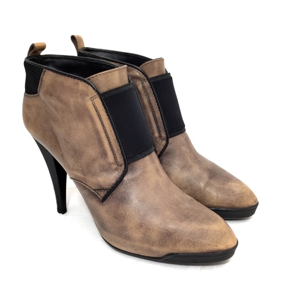 🌹TOD’S Brown Distressed Leather Platform Booties🌹